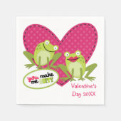Hoppy Frog Valentine Day Servet (Voorkant)