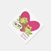 Hoppy Frog Valentine Day Servet (Hoek)