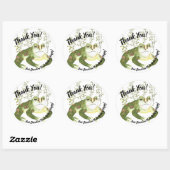 Hoppy Frog Waterverf Dank je Ronde Sticker (Vel)