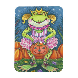 HOPPY HALLOWEEN BALLERINA, PRINCESS FROG MAGNET MAGNEET