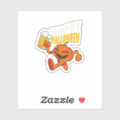 Hoppy Halloween Beer Drink Pumpkin Halloween Sticker (Vel)