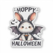 Hoppy Halloween Bunny Rabbit Sticker (Voorkant)