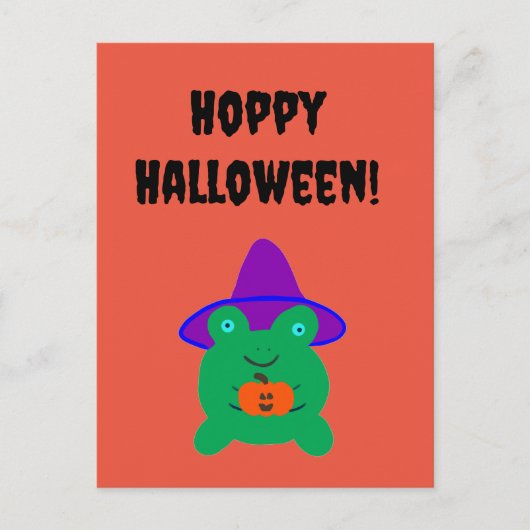 Hoppy Halloween Frog Briefkaart (Voorkant)
