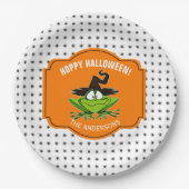 Hoppy Halloween Frog ID221 Papieren Bordje (Voorkant)