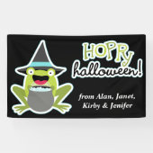 Hoppy Halloween Frog Personalized Spandoek (Horizontaal)