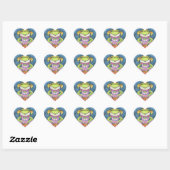 HOPPY HALLOWEEN FROG STICKERS SHEET Heart (Vel)