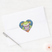 HOPPY HALLOWEEN FROG STICKERS SHEET Heart (Envelop)