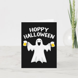 Hoppy Halloween Funny Halloween Schattige Ghost Be Kaart
