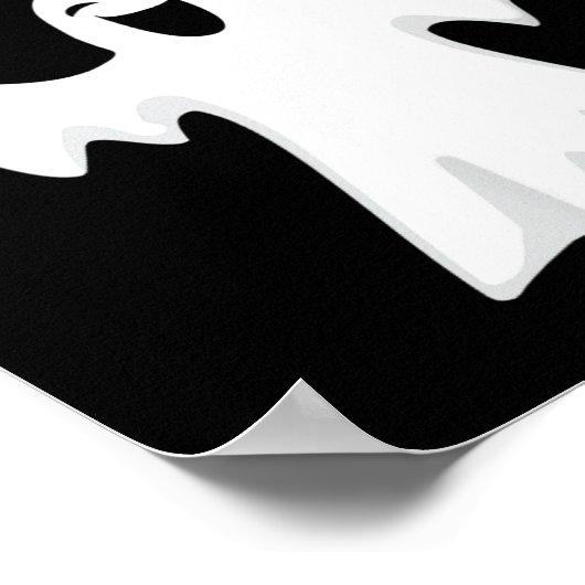 Hoppy Halloween Funny Halloween Schattige Ghost Be Poster (Hoek)