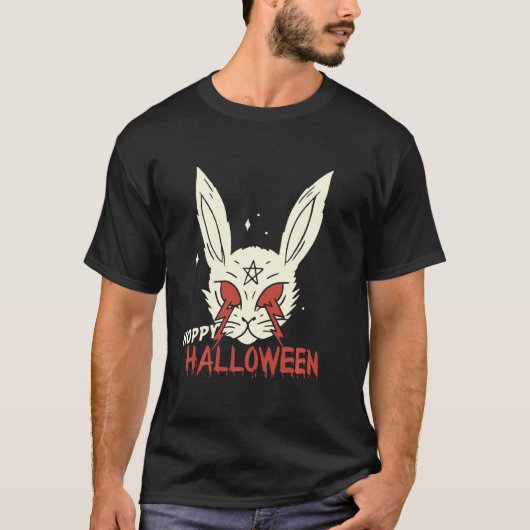 Hoppy Halloween Happyhalloween Spooky Evil Bunny L T-shirt (Voorkant)
