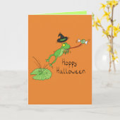 Hoppy Halloween - het Grappige Wenskaart van de Kaart (Gele Bloem)