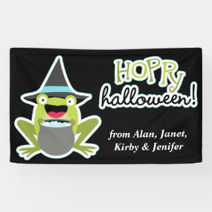 Hoppy Halloween Kikker Persoonlijk Spandoek