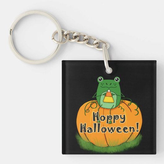 Hoppy Halloween Kikker Sleutelhanger (voorkant)