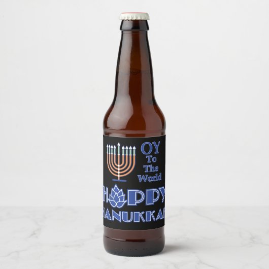 Hoppy Hanukkah Bier Etiket (Voorkant)