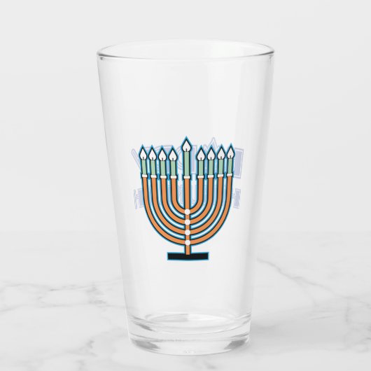 Hoppy Hanukkah Glas (Achterkant)
