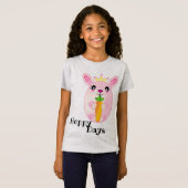 Hoppy Happy Day Bunny Fluffy Cute Tail Animal T-shirt (Voorkant volledig)