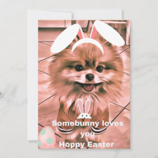 Hoppy Happy Easter Holiday Kaart Pommeren