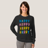 Hoppy Happy Easter Retro Spring Men Women Kids Tod T-shirt (Voorkant volledig)