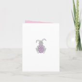 Hoppy Happy Easter Schattige Bunny Floral Feestdagen Kaart (Achterkant)