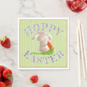Hoppy Happy Paast Bunny Stripes Pattern Servetten (Insitu)