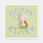 Hoppy Happy Paast Bunny Stripes Pattern Servetten (Voorkant)