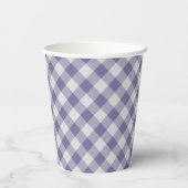 Hoppy Happy Paast Bunny Violet Gingham Pattern Pa Papieren Bekers (Achterkant)