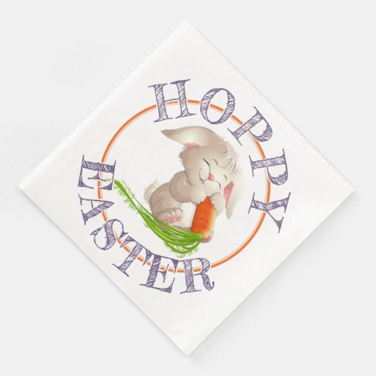 Hoppy Happy Paaster Bunny Motif Servet (Hoek)