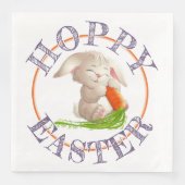 Hoppy Happy Paaster Bunny Motif Servet (Voorkant)