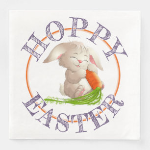 Hoppy Happy Paaster Bunny Motif Servet