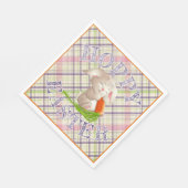 Hoppy Happy Paaster Bunny Stripes en Pset Pattern Servet (Hoek)