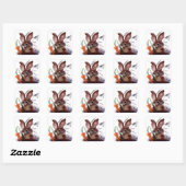 Hoppy Happy Pasen Waterverf Konijn Stickers (Vel)