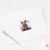 Hoppy Happy Pasen Waterverf Konijn Stickers (Envelop)