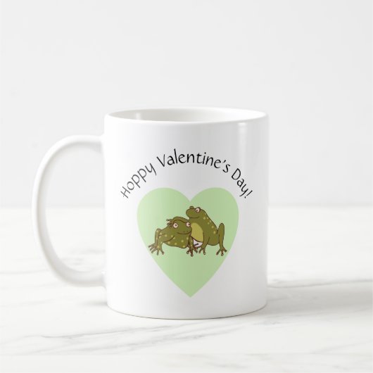 Hoppy Happy Valentines Day Schattige Frogs In Love Koffiemok (Links)