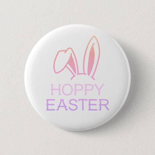 Hoppy Hare Pastel Easter Button (Voorkant)