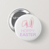 Hoppy Hare Pastel Easter Button (Voorkant /achterkant)