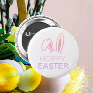 Hoppy Hare Pastel Easter Button