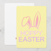 Hoppy Hare Pastel Easter Kaart (Voorkant / Achterkant)