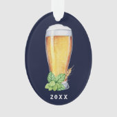 Hoppy Holiday Ale Blue Kerstmis Ornament (voorkant)