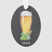 Hoppy Holiday Ale kerstversiering Ornament (voorkant)
