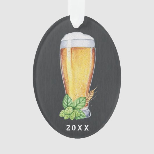 Hoppy Holiday Ale kerstversiering Ornament (voorkant)