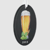 Hoppy Holiday Ale kerstversiering Ornament (voorkant)