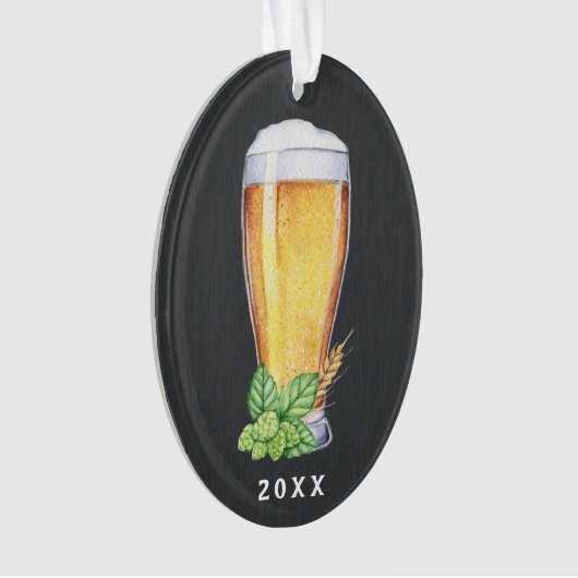 Hoppy Holiday Ale kerstversiering Ornament (voorkant)