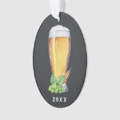 Hoppy Holiday Ale kerstversiering Ornament (voorkant)