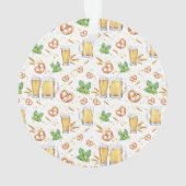 Hoppy Holiday Beer Mok Blauwe Kerstmis Ornament (achterkant)