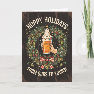 Hoppy Holidays Bier Kerstkaart Kaart