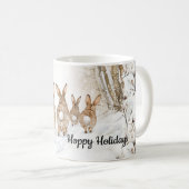 Hoppy Holidays Bunny Rabbit Winter Snow Koffiemok (Voorkant rechts)