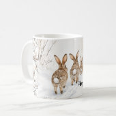 Hoppy Holidays Bunny Rabbit Winter Snow Koffiemok (Voorkant links)