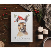 Hoppy Holidays, Kerst Kangoeroe aangepast ontwerp Feestdagenkaart
