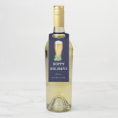 Hoppy Holidays Persoonlijke Kerstfles Hanger (Op fles)