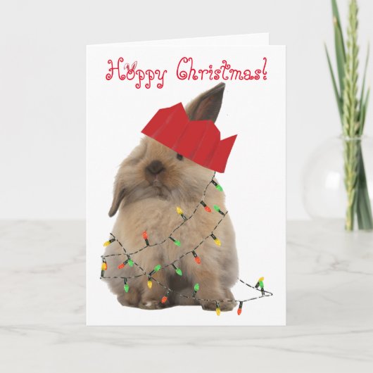 Hoppy Kaart van het Konijntje van Kerstmis (Voorkant)
